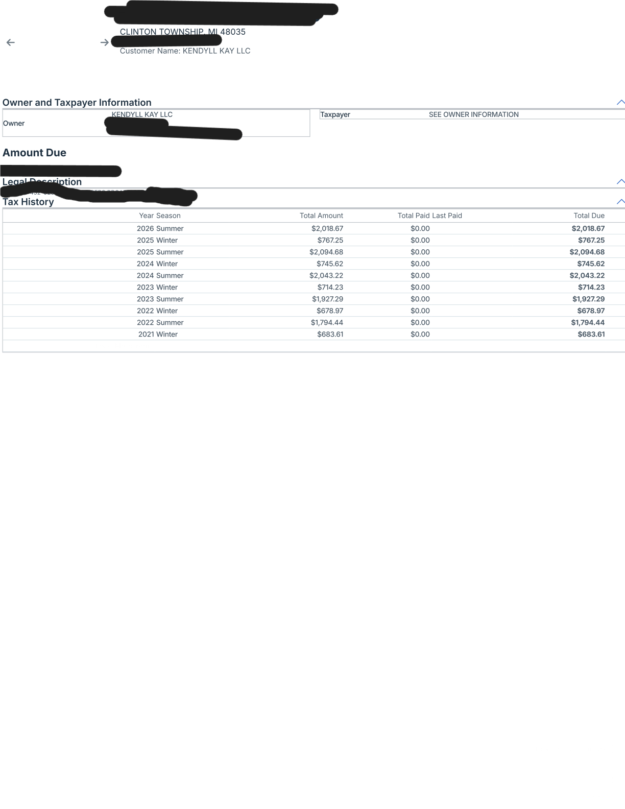Public property record associated with Kendyll Kay LLC and Robert Wojtowicz, document 25